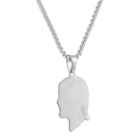 Vintage Jesus Christ Head Pendant Necklace Titanium Steel Religious Punk Box Chain For Men Women Hip Hop Jewelry Gift