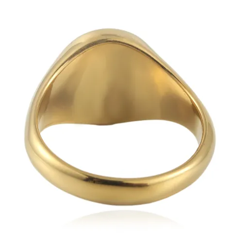 Peace Sign Signet Ring Titanium Steel Stainless Steel Punk Vintage Band For Men Women Gold Silver Plated Black White Enamel Jewelry
