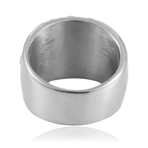 Anillo de Calavera de Acero de Titanio Vintage Punk Con Piedra Ojo de Tigre Zirconia Incrustada Acero Inoxidable Hombre