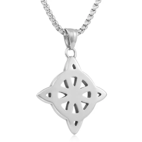 Edelstahl Keltischer Knoten Anhänger Halskette Retro Gothic Punk Schmuck Für Herren Damen Anhänger Und Kette