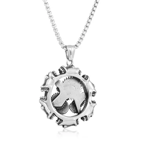 Vintage Steampunk Tandwiel Hanger Halsketting Roestvrij Staal Industrieel Punk Gotisch Sieraden Voor Heren Vrouwen