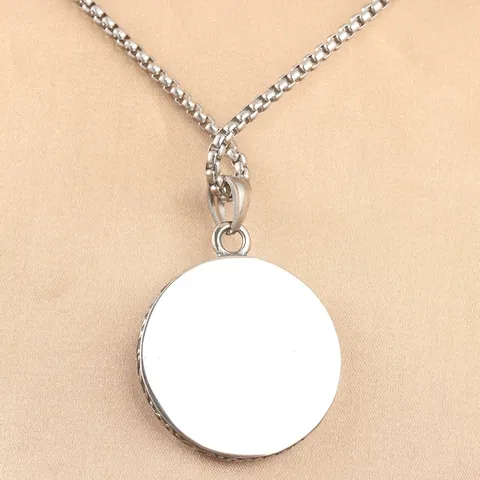 Vintage Stainless Steel Sun Pendant Necklace For Men Women With Red Zirconia Center Stone Punk Sunburst Medallion Jewelry Gift