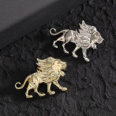 Spilla Vintage a Forma di Leone per Donna Moda in Lega di Zinco Spilla Animale Oro Argento Distintivo Galvanizzato Accessorio Gioiello Regalo