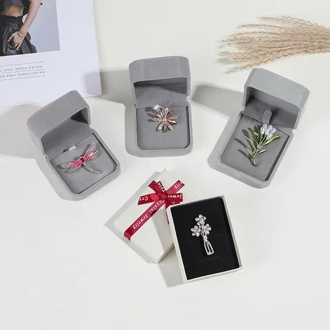 Velvet Jewelry Storage Box 3D Floating Display Case Jewelry Organizer Box For Ring Earring Necklace Packaging Gift Box