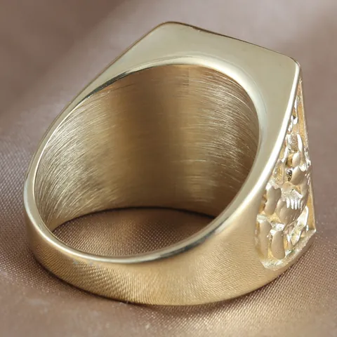 Vintage Stainless Steel Dragon Scorpion Ring For Women Men Punk Gothic Square Zirconia Inlaid Gold Silver Plated Band Ring Jewelry
