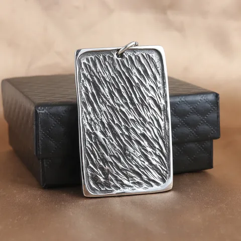 Vintage Punk Roestvrij Staal Zhao Yun Krijger Reliëf Rechthoekige Hanger Halsketting Retro Oude Generaal Sieraden Voor Mannen Vrouwen