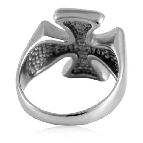 Vintage Stainless Steel Iron Cross Ring For Men Retro Punk Rock Biker Jewelry Band Gold Silver Plated Polished Ring