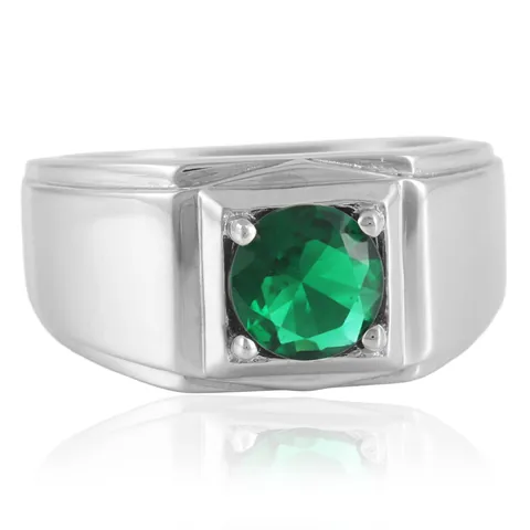 Vintage Stainless Steel Ring Multicolor Synthetic Gemstone Inlaid Gothic Punk Finger Ring For Men Women Jewelry Gift
