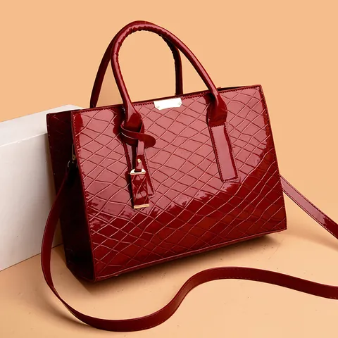 Damen Mode Krokodil Geprägt PU Leder Handtasche Tote Bag Umschlag Clutch Und Geldbörse Set Für Den Täglichen Weg Büro Damen