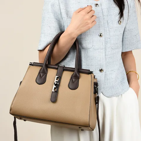 Damen Mode Litschikorn PU Leder Tragetasche Mit Kleiner Umschlagtasche Einfarbig Umhängetasche Für Den Täglichen Gebrauch Pendeln