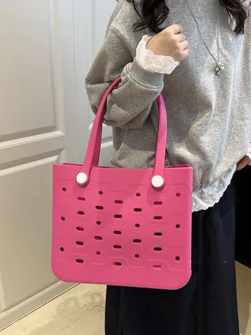 Damen Große Kapazität EVA Hohl Strandtasche Wasserdicht Perforierte Tote Handtasche Für Reisen Urlaub Sommer Einkaufen