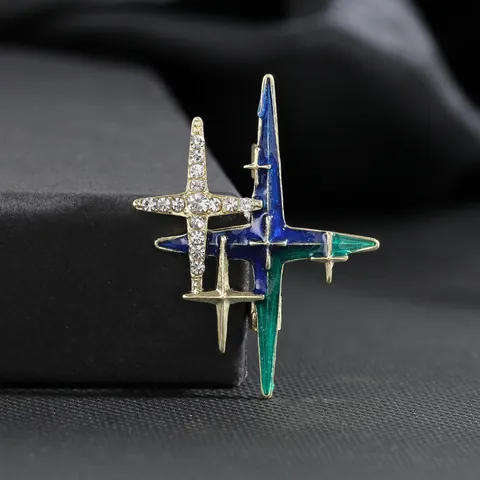 Broche de Planeta Universo Vintage para Hombres Mujeres Aleación Chapada en Oro Esmalte Strass Estrella Galaxia Alfiler de Solapa