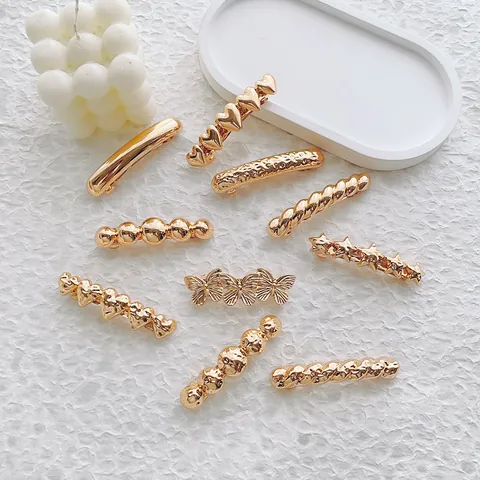 Fashion Gold Metal Hair Clips For Women Elegant Zinc Alloy Butterfly Heart Star Twisted Spring Hairpins Trendy Hair Accessories