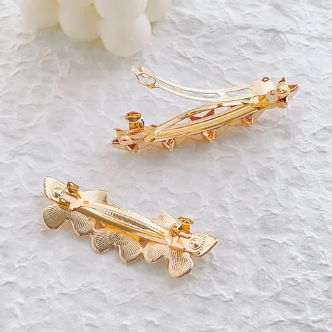 Fashion Gold Metal Hair Clips For Women Elegant Zinc Alloy Butterfly Heart Star Twisted Spring Hairpins Trendy Hair Accessories