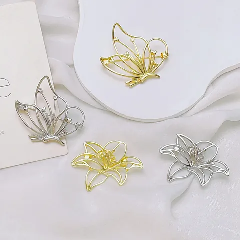 Hohl Schmetterling Blume Vogel Brosche Anstecknadel Zinklegierung Anti-Exposition Pin Für Damen Hochzeit Bankett Schmuck Gold