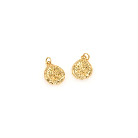 18K Vergulde Koperen Zirkonia Zon Hanger Waterdruppel Vorm Minimalistische Mode DIY Sieraden Accessoires Voor Vrouwen