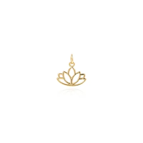 18K Verguld Koper Zirkonia Lotus Hanger Minimalistisch Hol Geometrisch Bloem Alleen Hanger Zonder Ketting DIY Sieraden Maken Vrouwen Accessoire