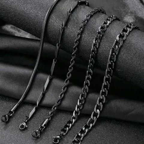 Edelstahl Kettenarmbänder Kollektion Für Herren Damen Galvanisiert Punk Hip Hop Minimalistisch Mehrere Stile Schmuck Geschenk