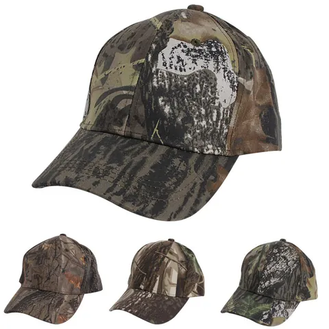 Unisex Cotton Camouflage Baseball Cap Outdoor Tactical Hunting Fishing Sun Hat Curved Brim Adjustable Casual Dad Hat