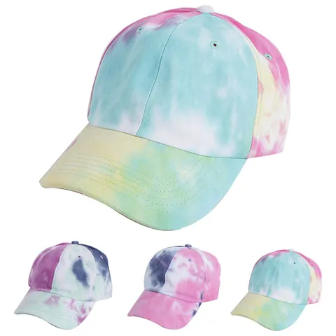 Καπέλο Μπέιζμπολ από Βαμβάκι Tie-Dye Παραλλαγή για Άνδρες Γυναίκες Casual Υπαίθρια Προστασία από τον Ήλιο Ρυθμιζόμενο Hip Hop