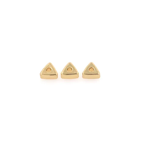 18K Gold Plated Copper Triangle Connector Beads For DIY Jewelry Making Geometric Pendant Findings Accessory