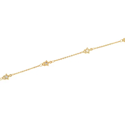 Catena in Rame Placcato Oro 18K con Ciondoli in Zirconia Accessorio per Gioielli Fai da Te Cuore Quadrato Stella Croce Geometrica