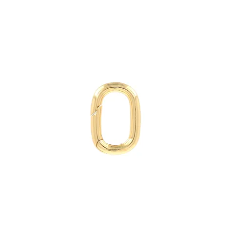 18K Gold Plated Copper Oval Carabiner Clasp Spring Gate Ring DIY Necklace Connector Jewelry Making Finding Component