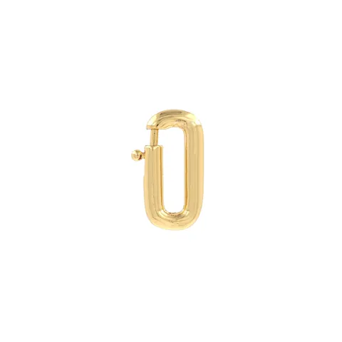 18K Gold Plated Copper Oval Carabiner Clasp Screw Lock Jewelry Connector For DIY Necklace Bracelet Making Findings Supplies