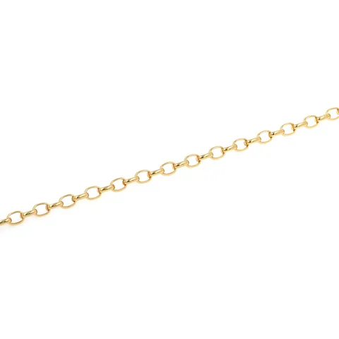18K Gold Plated Copper Rolo Chain For DIY Necklace Bracelet Jewelry Making Accessory Glossy Oval Link Chain Finding