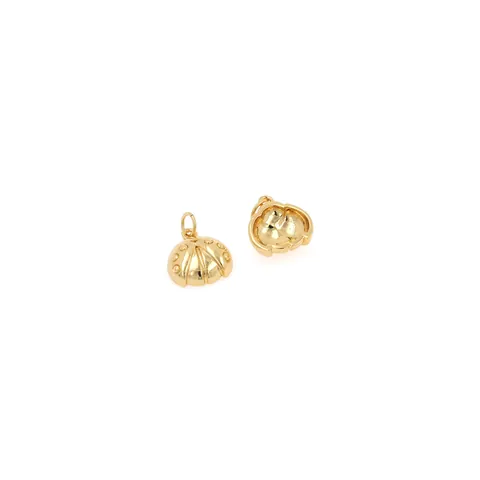 18K Vergoldeter Kupfer Marienkäfer Anhänger Nur Ohne Kette Kleiner Insekten Charm Für DIY Schmuckherstellung Damen Geschenk