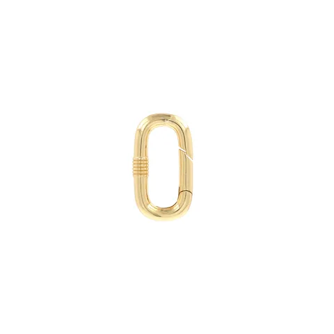 18K Gold Plated Copper Oval Carabiner Clasp Spring Connector Locking Jewelry Finding DIY Necklace Bracelet Hardware Accessories
