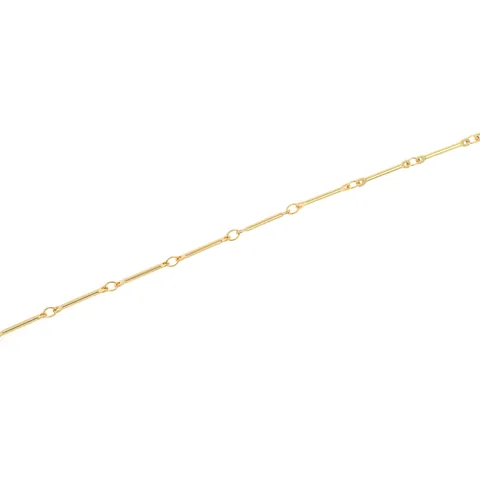 18K Gold Plated Copper Bamboo Chain DIY Jewelry Making Accessory For Necklace Bracelet Findings Semi Finished Link Chain