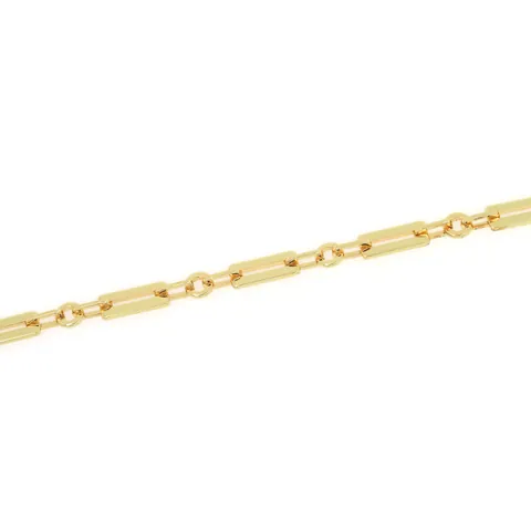 18K Gold Plated Copper Rectangular Round Link DIY Necklace Bracelet Jewelry Making Accessories Semi Finished Chain