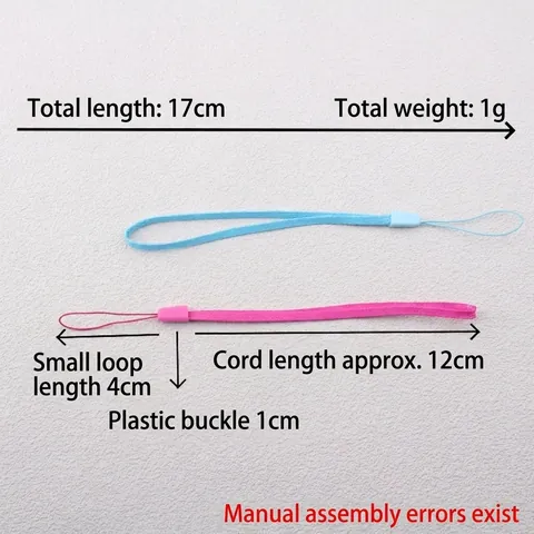 Nylon Braided Phone Lanyards Wrist Strap Anti-Lost Cord For Cameras USB Keys ID Badges Colorful Short Plastic Buckle