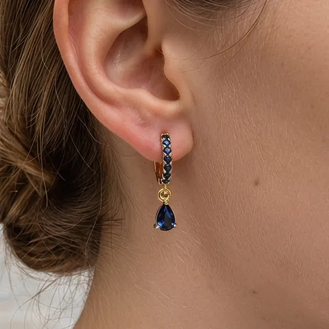French Light Luxury Waterdrop Drop Earrings Copper Gold Plated With Colorful Zirconia Elegant Jewelry For Women