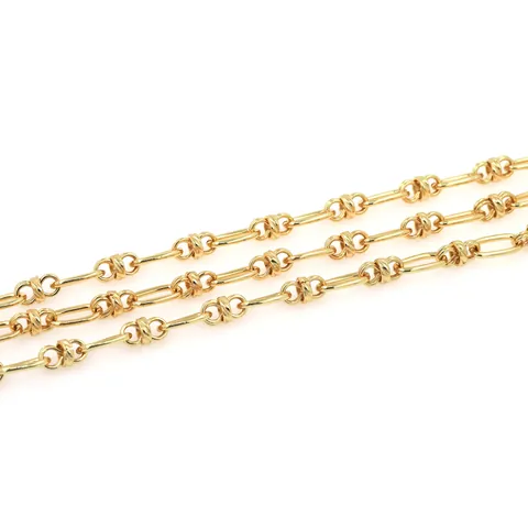 18K Vergulde Koperen Schakelketting Voor DIY Ketting Armband Maken Luxe Mode Sieraden Accessoires