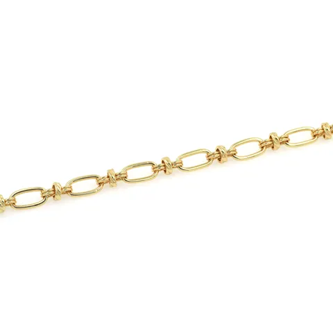 18K Vergulde Koperen Schakelketting Voor DIY Ketting Armband Maken Luxe Mode Sieraden Accessoires