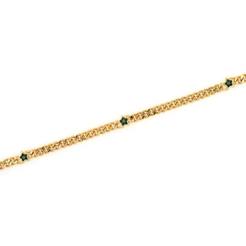 Chaîne Cubaine Plate en Cuivre Plaqué Or 18K pour Fabrication Bijoux DIY Charme Étoile Zirconia Colorée Accessoires