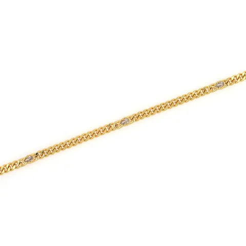 Chaîne Gourmette Plate en Cuivre Plaqué Or 18K Fabrication de Bijoux DIY Chaîne Incrustée de Zircone Multicolore Pour Bracelet Collier