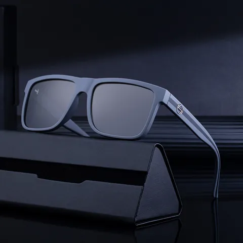 Square Sunglasses For Men TAC Polarized Lens UV400 Protection Matte Frame Outdoor Driving Fashion Eyewear
