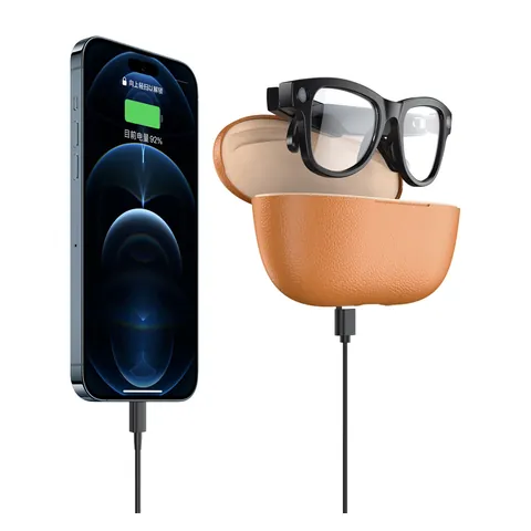 Smart AI Camera Glasses With 8MP HD Video Recording Bluetooth Audio Translation Photochromic UV400 Sunglasses 3600mAh Charging Case