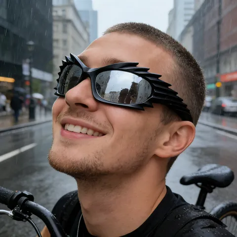 Cyberpunk Y2K Irregular Flame Shape Sunglasses Mirror Lens Sporty Cycling Eyewear For Men Women Fashion Outdoor Streetwear