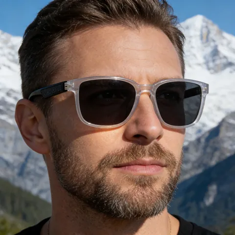 Men Modern Square Polarized Sunglasses UV400 Protection TAC Lens PC Frame Outdoor Driving Fishing Fashion Eyewear