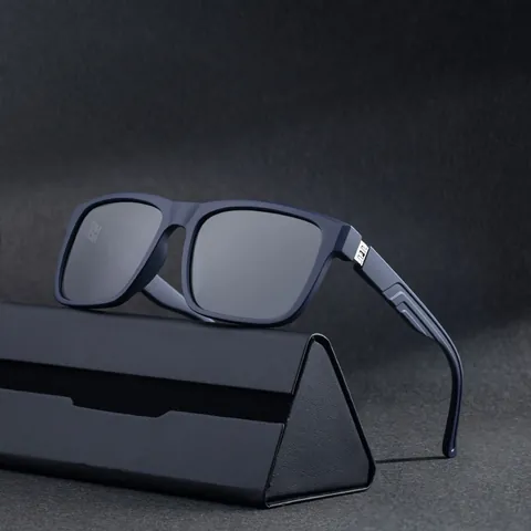 Gafas de Sol Polarizadas Cuadradas Retro para Hombre Moda Protección UV400 Marco Grande PC Metal Decorativo Conducción al Aire Libre