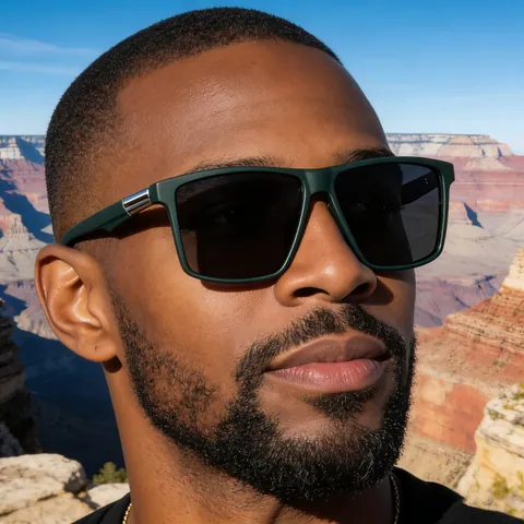 Men Square Polarized Sunglasses PC Frame TAC Lens UV400 Protection For Driving Outdoor Fashion Matte Finish Sun Glasses