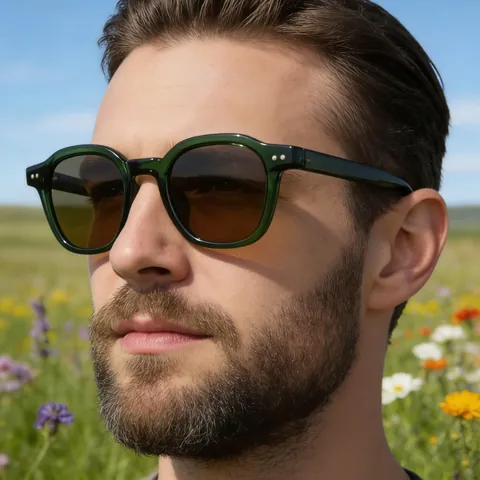 Retro Square Sunglasses For Men Women UV400 Protection PC Frame Metal Core Temples Fashion Sunshades Eyewear