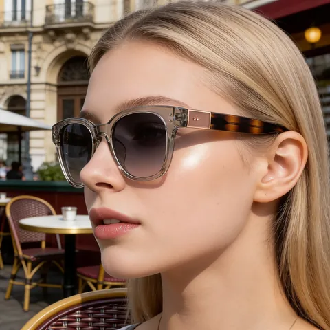 Modern Square Sunglasses For Women Men UV400 Protection PC Frame Metal Rivet Gradient Lens Fashion Outdoor Eyewear Gift