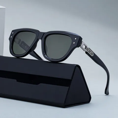Polarized Cat Eye Sunglasses For Men Women Vintage Chunky Square Frame UV400 Protection Fashion Outdoor Driving Eyewear