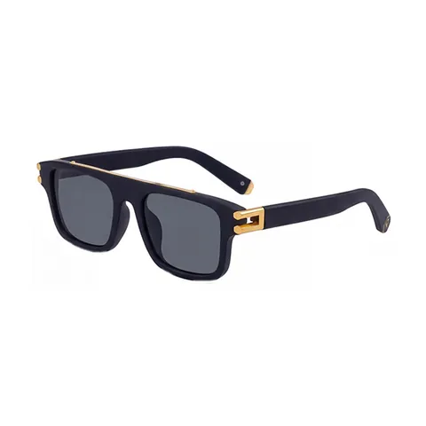Occhiali da Sole Quadrati Retrò Uomo Donna Moda Montatura PC UV400 Protezione Solare Con Cerniera in Metallo ZS-98465