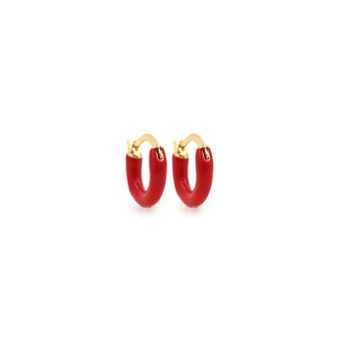 18K Gold Plated Copper Enamel Hoop Earrings For Women Minimalist Drip Oil Small Round Huggie Earrings Jewelry Gift